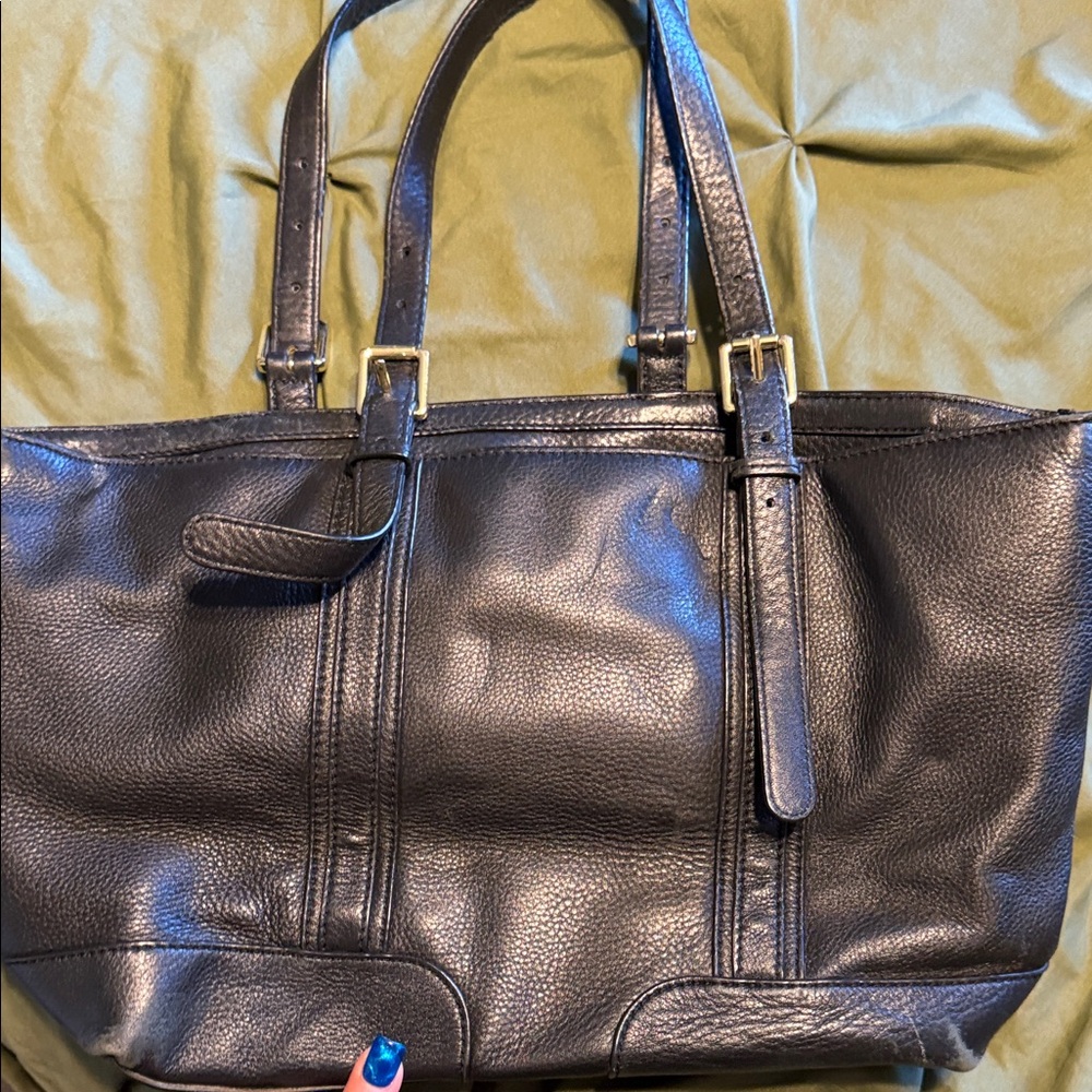 Tory Burch Black Leather Shoulder Bag - Picture 4 of 7